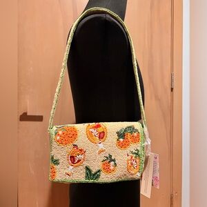 Aperol Spritz/Citrus Beaded Shoulder Bag